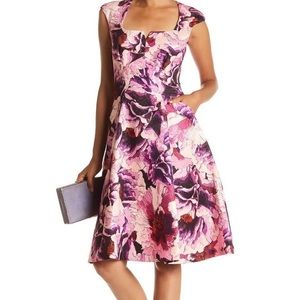Alton Gray Fit & Flare Floral Dress